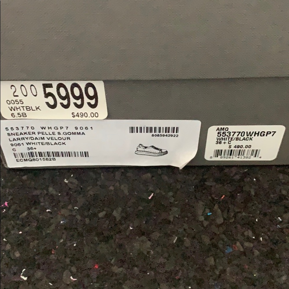 Alexander MQUEEN Sneakers White/Black 36.5 $490 - Picture 7 of 7